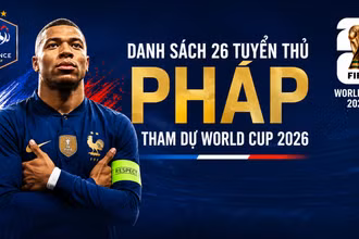 Danh sách 26 tuyển thủ Pháp tham dự World Cup 2026