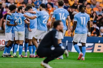 Đương kim vô địch Manchester City tạm đứng đầu bảng sau vòng 1 Ngoại hạng Anh 2025/26. (Ảnh: MCFC)