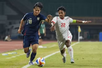 U23 Thái Lan thi đấu thiếu hiệu quả trước đối thủ yếu hơn nhiều là U23 Myanmar. (Ảnh: FAT)