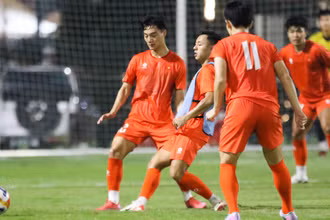 Các thành viên U23 Việt Nam đặt mục tiêu giành trọn 3 điểm trước U23 Campuchia. (Ảnh: VFF)