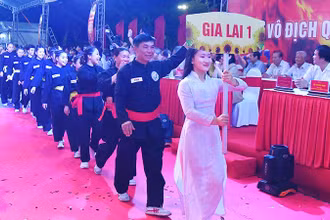 Các võ sĩ của đoàn Gia Lai. 