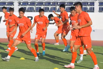 U23 Việt Nam tập luyện chuẩn bị cho giải U23 Đông Nam Á 2025. (Ảnh: VFF)