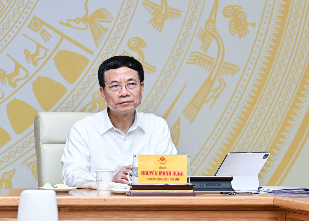 Bộ trưởng Khoa học và Công nghệ Nguyễn Mạnh Hùng phát biểu. dsc-2569.jpg