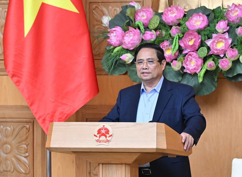 Thủ tướng Phạm Minh Chính phát biểu chỉ đạo tại cuộc họp sơ kết 1 tháng vận hành chính quyền địa phương hai cấp. dsc-8700.jpg
