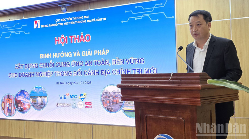Phó Cục trưởng Xúc tiến thương mại Bùi Quang Hưng. (Ảnh: KIM DUNG)
