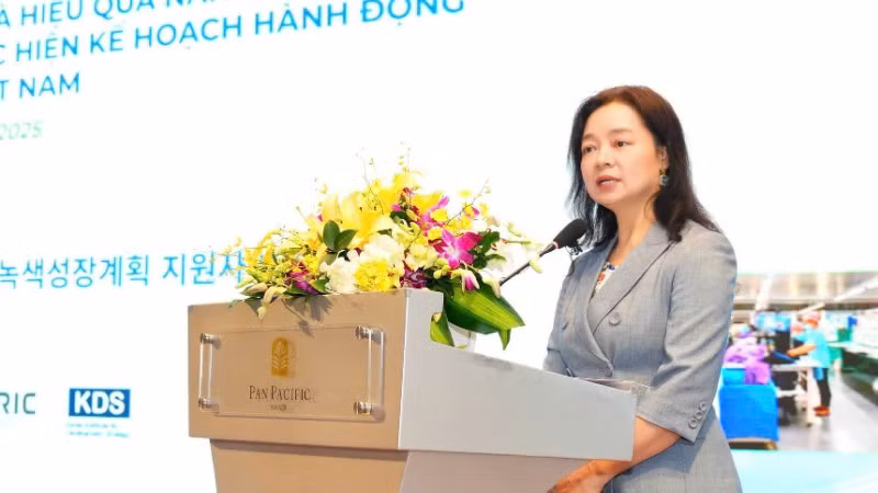 Bà Nguyễn Thị Lâm Giang, Cục trưởng Cục Đổi mới sáng tạo, chuyển đổi xanh và khuyến công (Bộ Công thương). (Ảnh: A.N)