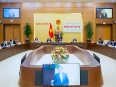 Ủy viên Bộ Chính trị, Chủ tịch Quốc hội Trần Thanh Mẫn, Chủ tịch Hội đồng Bầu cử quốc gia chủ trì Phiên họp thứ tư của Hội đồng Bầu cử quốc gia, ngày 15/12. (Nguồn: QUOCHOI.VN)