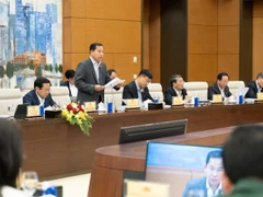 Tổng Thư ký Quốc hội Lê Quang Mạnh báo cáo tại Hội nghị trực tuyến toàn quốc công tác bầu cử đại biểu Quốc hội và Hội đồng nhân dân các cấp 2026-2031. (Ảnh Giang Hương)