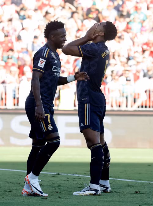 Vinicius và Bellingham không tới Pháp dù chiếm trọn hai vị trí thứ 2 và 3. (Ảnh: Getty)