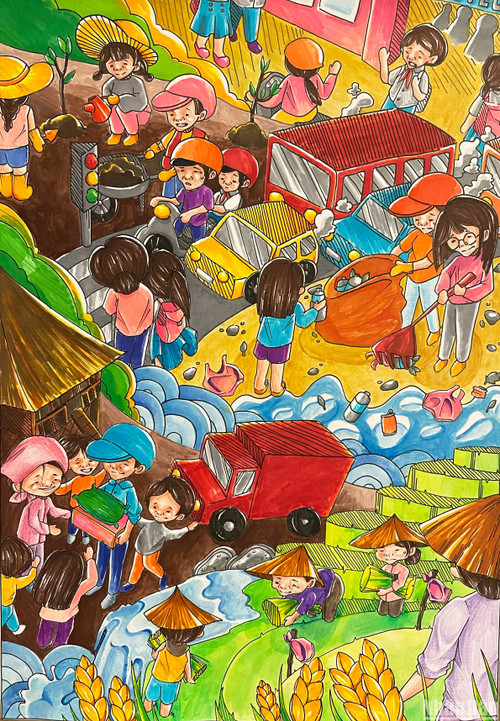 Tác phẩm đạt giải Nhất phần thi cá nhân của em Mai Hiền Lan Anh (Lớp 8/7, Trường THCS Nguyễn Du, TP Pleiku, tỉnh Gia Lai). Tác phẩm đạt giải Nhất phần thi cá nhân của em Mai Hiền Lan Anh (Lớp 8/7, Trường THCS Nguyễn Du, TP Pleiku, tỉnh Gia Lai).