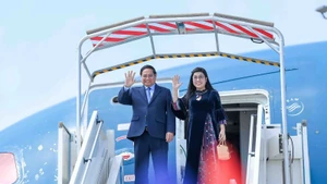 Thủ tướng Phạm Minh Chính và Phu nhân tới Nice, bắt đầu chuyến công tác tại Pháp (Ảnh NGUYỄN HỒNG). 