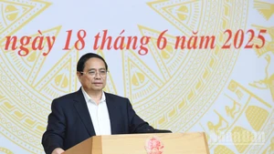 Thủ tướng Phạm Minh Chính phát biểu ý kiến tại Hội nghị. (Ảnh: TRẦN HẢI)
