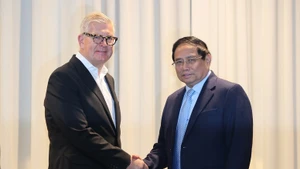 Thủ tướng Phạm Minh Chính tiếp ông Borje Ekholm, Tổng Giám đốc Tập đoàn Ericsson. (Ảnh: NHẬT BẮC/ VGP)