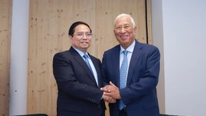 Thủ tướng Chính phủ Phạm Minh Chính và Chủ tịch Hội đồng châu Âu Antonio Costa. (Ảnh: Nhật Bắc/VGP)