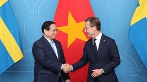 Thủ tướng Chính phủ Phạm Minh Chính và Thủ tướng Thụy Điển Ulf Kristerson trước hội đàm. (Ảnh: VGP/Nhật Bắc)