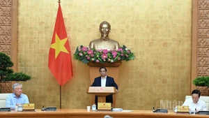 Thủ tướng Phạm Minh Chính chủ trì phiên họp Chính phủ chuyên đề xây dựng pháp luật tháng 9/2025. (Ảnh: Trần Hải) 