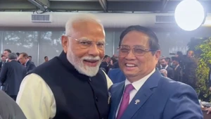 Thủ tướng Phạm Minh Chính và Thủ tướng Ấn Độ Narendra Modi. (Ảnh: VGP/Nhật Bắc)