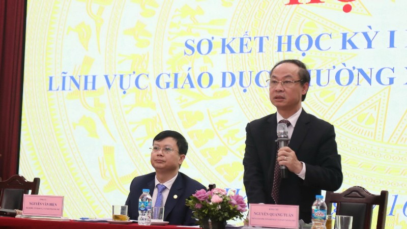 Sở Giáo dục và Đào tạo Hà Nội tổ chức Hội nghị sơ kết học kỳ I năm học 2025-2026 lĩnh vực giáo dục nghề nghiệp và giáo dục thường xuyên.