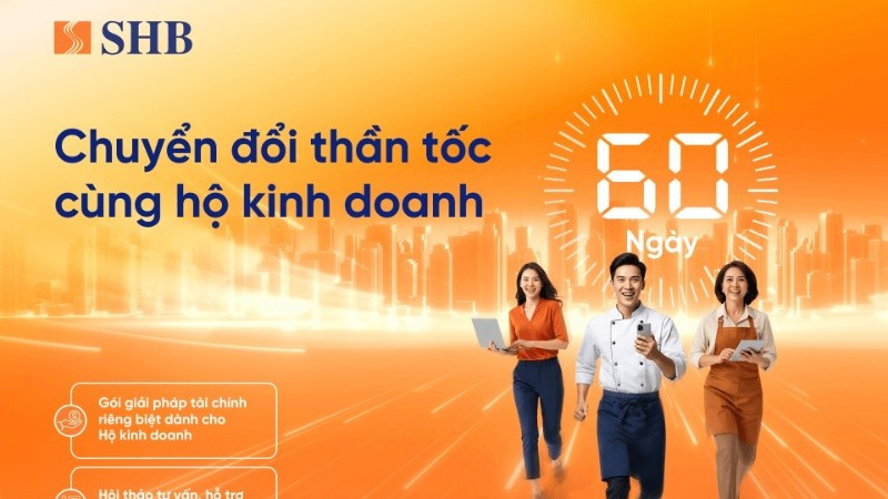 Chiến dịch 60 ngày chuyển đổi tăng tốc cho tiểu thương được SHB triển khai.