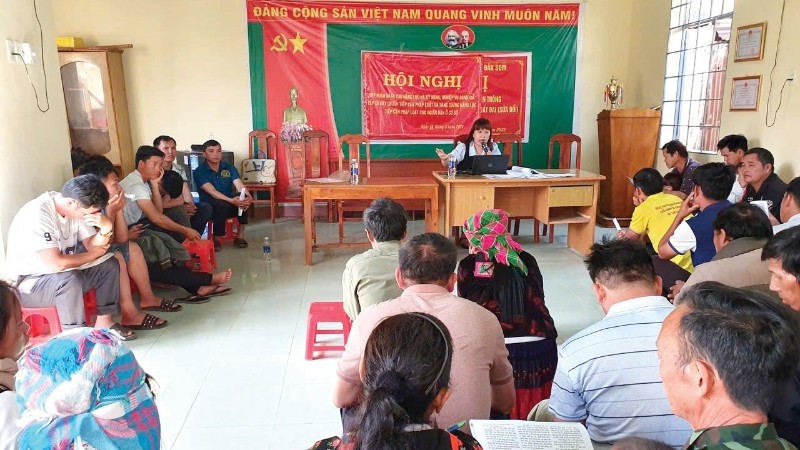 Tăng cường tuyên truyền, phổ biến pháp luật tại cơ sở, khu dân cư. (Ảnh: TUẤN HƯƠNG)