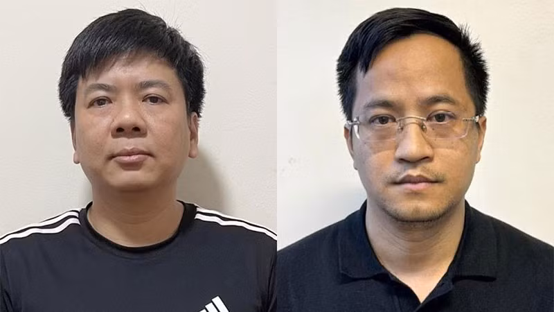 Bị can Nguyễn Ngọc Thủy và Đặng Văn Hiển. (Nguồn: Bộ Công an)