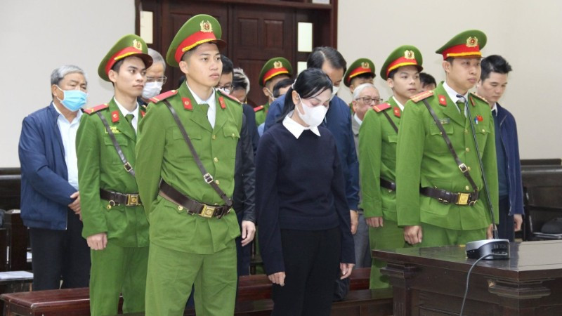 Các bị cáo tại phiên phúc thẩm