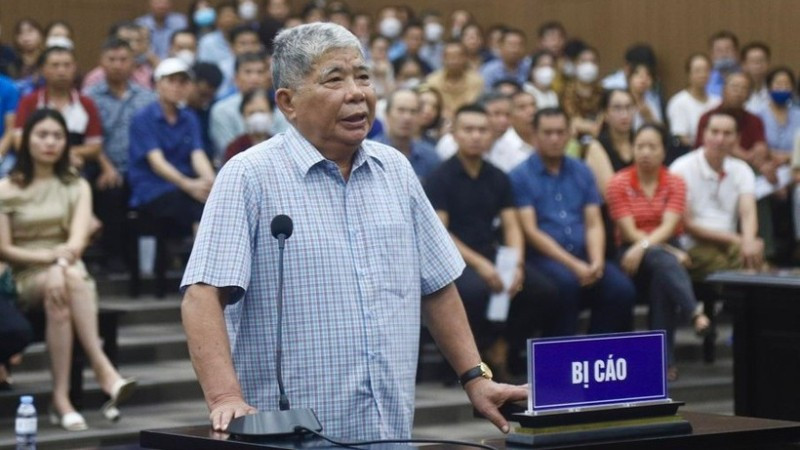 Ông Lê Thanh Thản tại phiên tòa năm 2023.