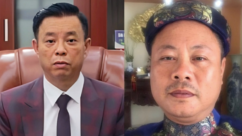 Hai bị cáo Nguyễn Mạnh Quyền và Phạm Văn Cách.