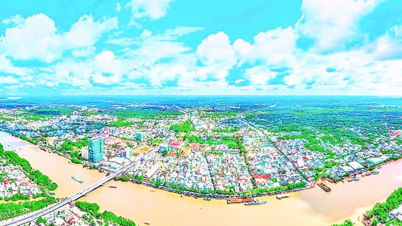 Một góc đô thị phường An Hội, tỉnh Vĩnh Long. (Ảnh TRUNG HIẾU)