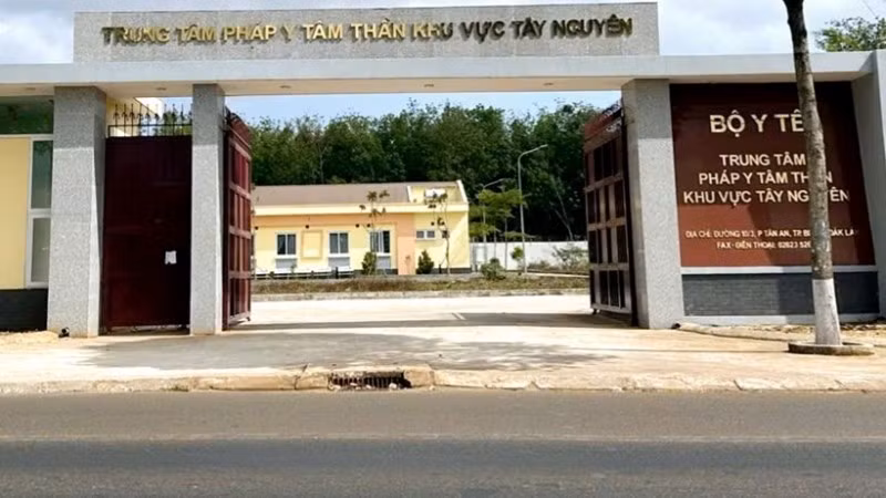 Trụ sở Trung tâm Pháp y tâm thần khu vực Tây Nguyên.