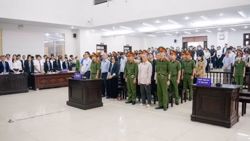 Toàn cảnh phiên tòa phúc thẩm.