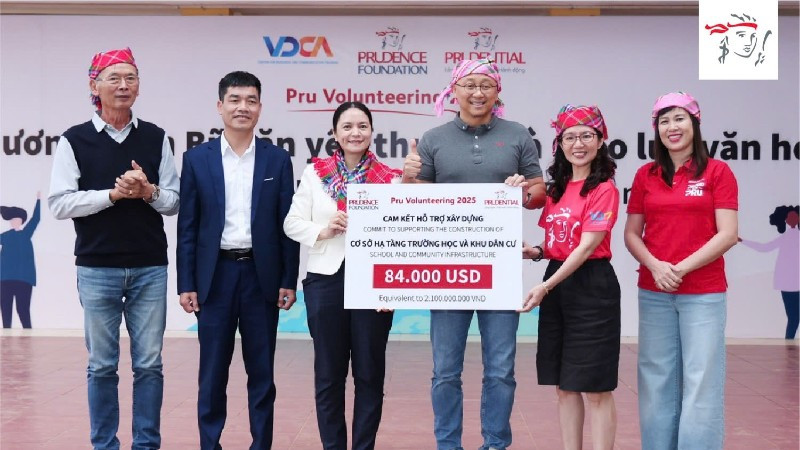 Prudential cam kết hỗ trợ xây dựng cơ sở hạ tầng trường học và khu dân cư lên đến 84 nghìn USD (tương đương 2,1 tỷ đồng).