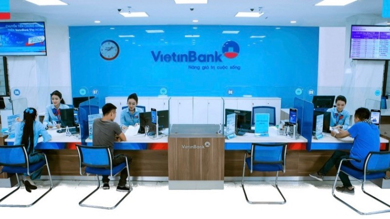 Phòng giao dịch của Vietinbank.