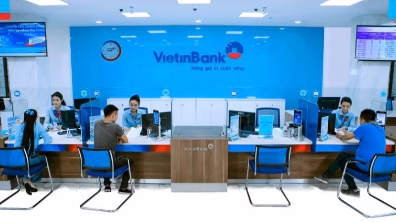 Phòng giao dịch của Vietinbank.