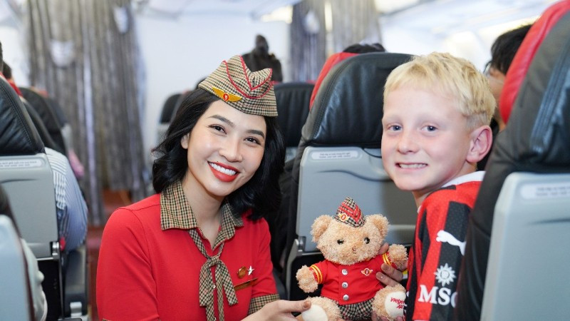 Hành khách trên chuyến bay Vietjet.