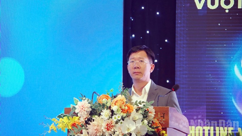 Ông Nguyễn Văn Lăng, Tổng Giám đốc Công ty Cổ phần Becamex Bình Định chia sẻ tại hội nghị. ndo_br_z7110634126406-b1959999fb193603676ad4d80dd75c5d.jpg