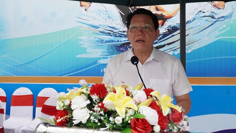 Phó Giám đốc Sở Văn hóa, Thể thao và Du lịch tỉnh Bình Định Bùi Trung Hiếu phát biểu khai mạc. z6693537498150-c796ca558b94380b8e7ad4be1fba5317.jpg