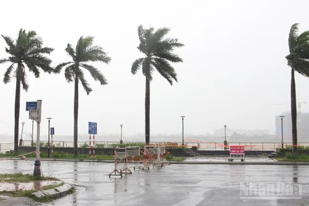 Lực lượng chức phong tỏa trên tuyến đường Như Nguyệt.