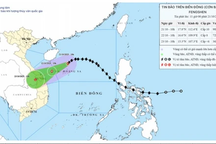 Dự báo quỹ đạo và cường độ bão số 12. 