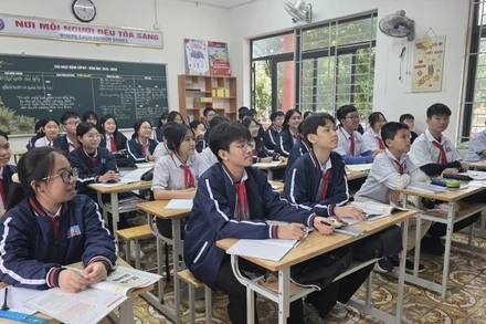 Học sinh Trường THCS Trần Mai Ninh, tỉnh Thanh Hóa.