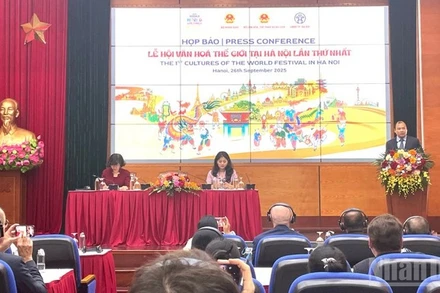 Họp báo giới thiệu về chương trình. (Ảnh: Ngọc Liên)