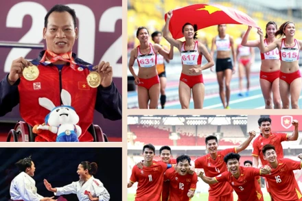 Thể thao Việt Nam đoàn kết, vượt khó, chinh phục những đỉnh cao mới, hướng tới chào mừng Đại hội XIV của Đảng.