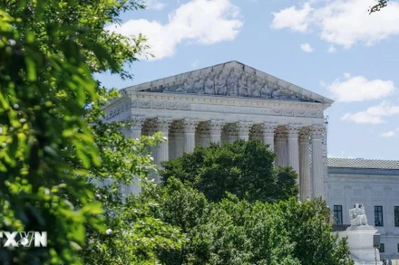 Tòa án Tối cao Mỹ ở Washington, D.C. (Ảnh: THX/TTXVN)