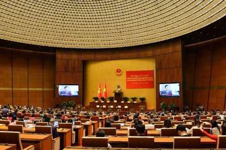 Toàn cảnh Hội nghị toàn quốc tổng kết 50 năm nền văn học, nghệ thuật Việt Nam sau ngày thống nhất đất nước. (Ảnh: Mai Lữ)