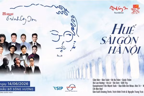 Chương trình sẽ diễn ra lúc 19 giờ ngày 14/6 tại sân khấu bờ sông Hương.
