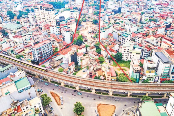 Đoạn tuyến Vành đai 2,5 nối từ đường Cầu Giấy đến khu đô thị mới Dịch Vọng, phường Cầu Giấy, Hà Nội. (Ảnh SÓNG HỮU)