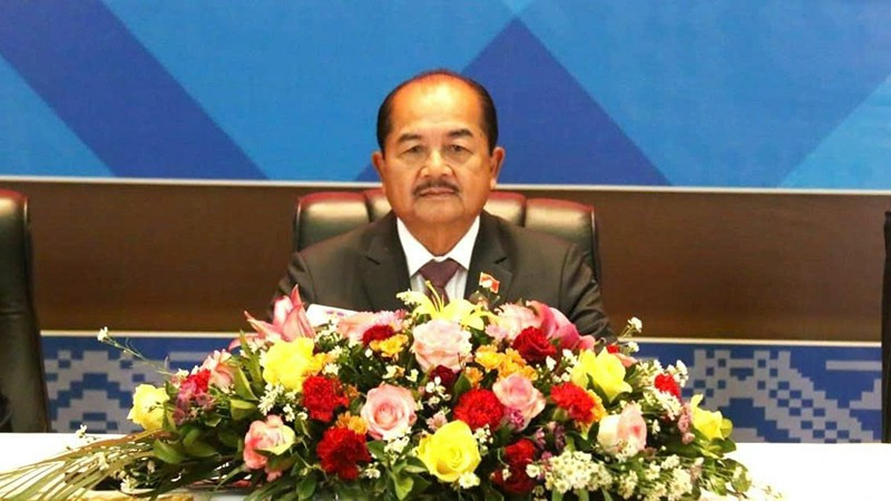 Đồng chí Kikeo Khaykhamphithune, Ủy viên Bộ Chính trị, Phó Thủ tướng Chính phủ, Trưởng Ban Thư ký Đại hội đại biểu toàn quốc lần thứ XII của Đảng Nhân dân Cách mạng Lào. (Ảnh: Báo Pasaxon)