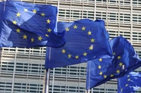 Cờ của Liên minh châu Âu (EU). (Ảnh: Tân Hoa xã)