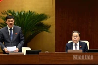 Chủ tịch Quốc hội Trần Thanh Mẫn chủ trì, điều hành nội dung cuộc họp. (Ảnh: DUY LINH)