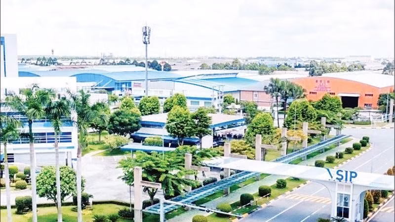Một góc Khu Công nghiệp VSIP 2, Thành phố Hồ Chí Minh chụp từ trên cao.